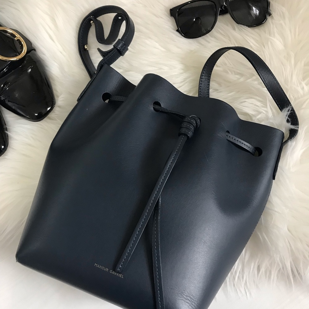 Mansur Gavriel Navy Crossbody Bag